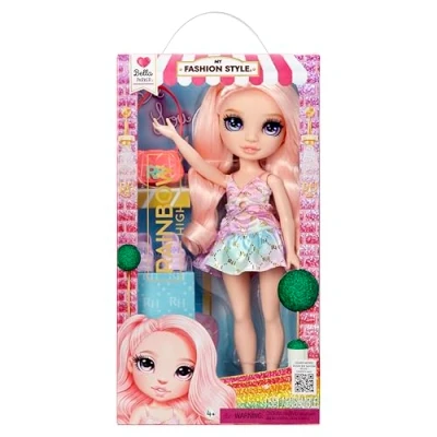 Imagen de RAINBOW HIGH My Fashion Style Doll Bella Muñeca de Moda 28 cm Color Arco Iris con Conjunto Llamativo y Bolso Elegante, Juego, Posable, Coleccionable, para Niños 4 a 12 Años o Más