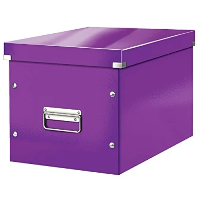 Imagen de Leitz Caja de almacenaje cúbica, Tamaño grande, Púrpura, Click &amp; Store, 61080062