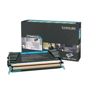 Imagen de Tóner Cian Lexmark C734a1cg Retornable (6000 Pag)