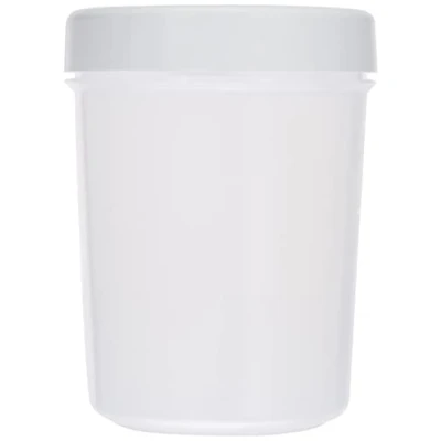 Imagen de Tatay Fiambrera de Alimentos, Hermética, 0.4L Capacidad, Tapa Rosca, Libre BPA, Apto Microondas y Lavavajillas, Color Blanco. Medidas: 8,5 x 11,1 cm