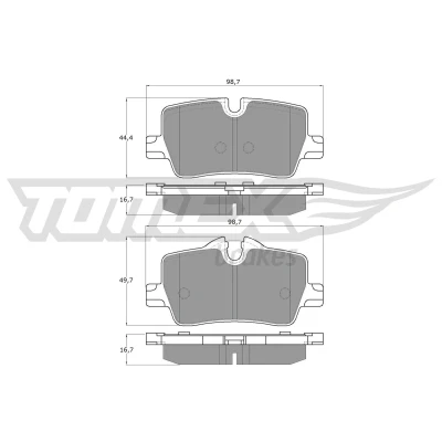 Imagen de TOMEX brakes TX 19 85 Juego de pastillas freno Eje trasero preparado para indicador desgaste con accesorios BMW: 3 Berlina, Touring, 4 Coupé