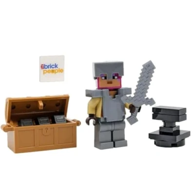 Imagen de LEGO Minecraft: Minifigura de caballero con pecho y yunque