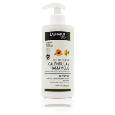 Imagen de Gel De Baño y Ducha Calendula Hamamelis 450ml. Vegano Natural. Protege, Hidrata Repara la Piel. Ideal Para Piel Sensible. Sin Parabenos. Fabricado en España.