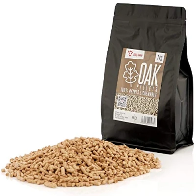 Imagen de BBQ TORO Pellets para Barbacoa de 100% Madera Roble 1 kg Barbacoa, Ahumador, Horno Pizza y Sistemas Calefacción