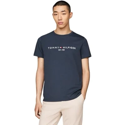 Imagen de Tommy Hilfiger LOGO TEE Camiseta estampada, Hombre, Talla: XS, Dark blue