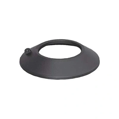 Imagen de S&amp;M 485602 Embellecedor esmaltado negro Ø 80 mm Rosetón para conductos de estufas y chimeneas, resiste la corrosión aguanta hasta 900 C Ajustable fácil limpiar