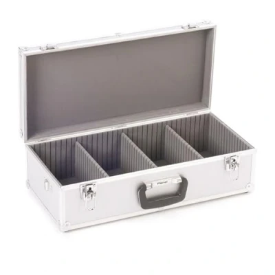 Imagen de Perel Box para 80 cd, bloqueo de llaves, 2 aluminio, 565 x 265 170 mm