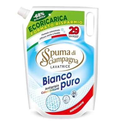 Imagen de Spuma Di Sciampagna Ecorecarga Detergente para lavadora blanco puro, 29 lavados 1305 ml