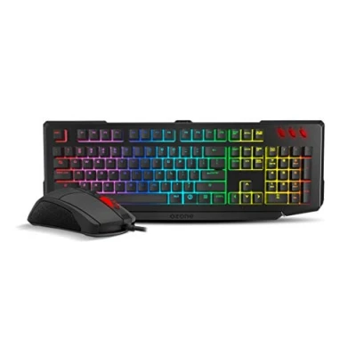 Imagen de Ozone Gaming Kit Teclado Double Tap RGB Layout PT, Color Negro