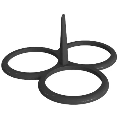 Imagen de Pâtisse 19232 Molde de 3 blinis/Mini panqueques simultáneos, Silicona Starflex Negro, Ø10 cm, 10 cm 23