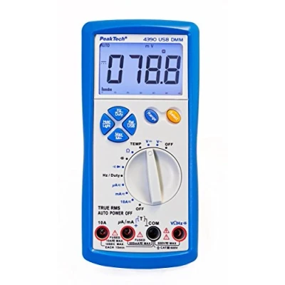 Imagen de PeakTech P 4390 truerms Multímetro Digital Profesional con USB, pantalla LCD, 6000 cuentas