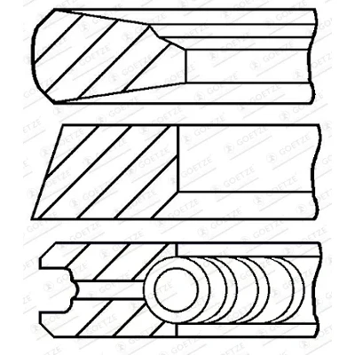 Imagen de GOETZE ENGINE 08 444600 00 Juego de Segmentos Pistón 110