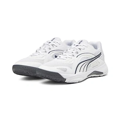 Imagen de PUMA SOLARSTRIKE II, Indoor Court Shoe Unisex Adulto, White Shadow Gray, 36 EU