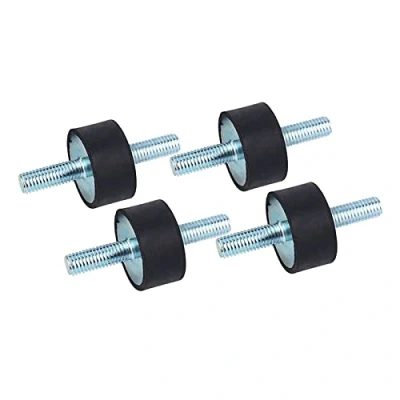 Imagen de 4 soportes antivibración de goma para bastidor cCnette amortiguadores aislamiento con pernos prisioneros doble tornillo, 30 x 15 M8 23
