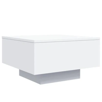 Imagen de vidaXL Mesa de Centro con Luces LED Blanco 55x55x31 cm