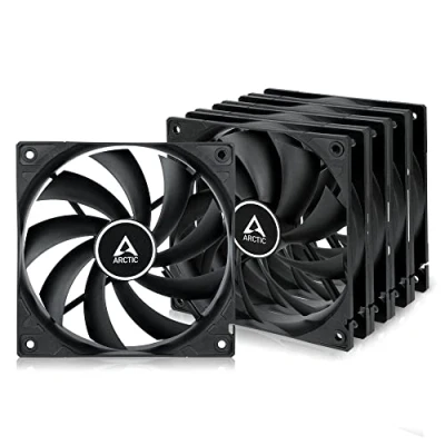 Imagen de ARCTIC F12 PWM (5 Piezas) Ventilador PC 120mm, Fan de Caja para CPU con Sharing Technology, Motor Muy Silencioso, Computadora, 230 1350 RPM Negro