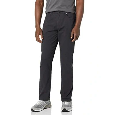 Imagen de Amazon Essentials Pantalón de Sarga Elástico con 5 Bolsillos y Ajuste Deportivo (Disponible en Talla Grandes Largos Especiales) Hombre, Color Carbón, 30W / 28L