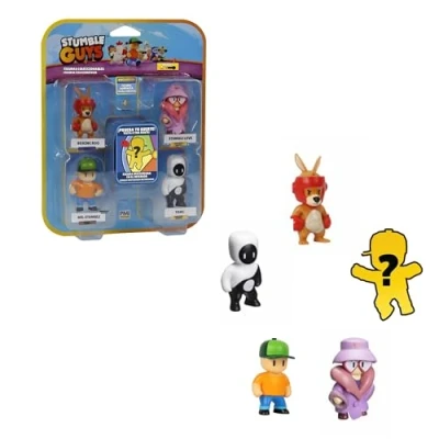 Imagen de Bizak Stumble Guys Pack de 5 Figuras acción 6 cm Set 4, 4 Grupos Personajes para coleccionar, Licencia Oficial del Videojuego derribos, Adultos Fans y niños o niñas Desde 8 años (64112045)