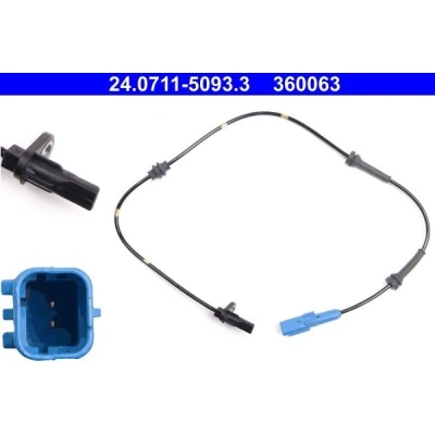 Imagen de ATE 24.0711 5093.3 Sensor de ABS 757 CITROËN: C2 Hatchback, C3 I Hatchback