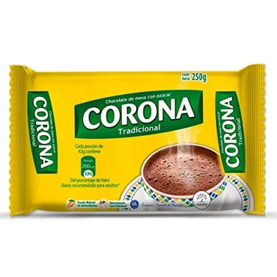 Imagen de Corona Preparado de Cacao con Azúcar en Tableta para Fundir la Taza Producto Colombiano Ideal Una Buena Chocolatada 10 Tabletas 250 Gramos Neto