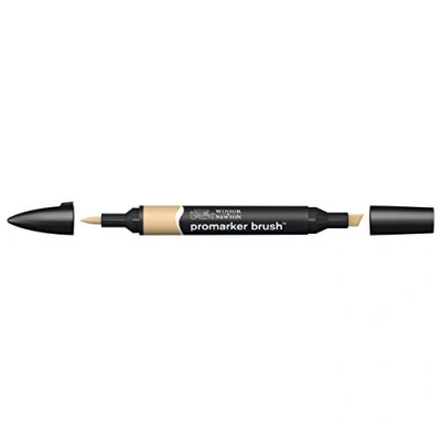 Imagen de Winsor &amp; Newton Promarker Brush Rotulador Doble Punta, Punta Pincel, Tinta Base Alcohol, Color Praline (o837)