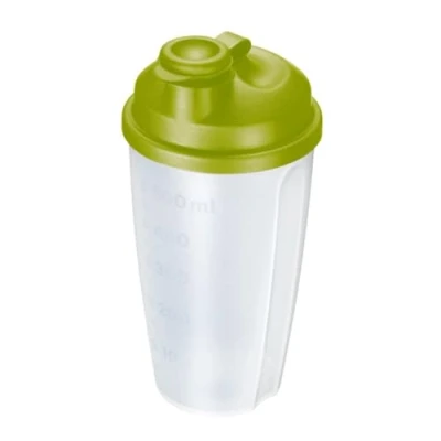 Imagen de Westmark Dispensador de aderezos/Shaker con Escala medición, Disco mezclador extraíble y Boquilla cerrada, Capacidad: 0,5 l, Plástico, Sin BPA, Mezcla, Color: translúcido/verde, 2435227A