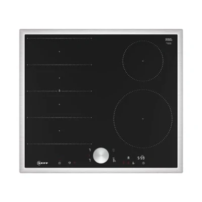 Imagen de NEFF T66STE4L0 Placa de inducción N90, vitrocerámica autosuficiente, 60 cm ancho, Twist Pad, Flex Induction, Home Connect, Smart Hood Automatic, color negro