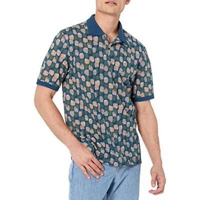 Imagen de Amazon Essentials Polo en piqué de algodón con Corte Regular (Disponible Talla Grandes y Largos Especiales) Hombre, Azul Piña, S
