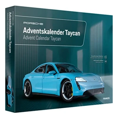 Imagen de Franzis Porsche Taycan Calendario de Adviento, Color Azul Frozen, Multicolor, Small (67203)