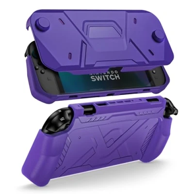 Imagen de ProCase Funda Compatible con 2025 Nintendo Switch 2 Tapa Frontal Desmontable, Carcasa Estuche Antigolpes Mango Diseño Ergonómico Púrpura