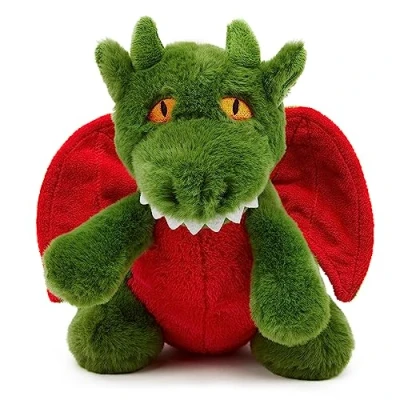 Imagen de Zappi Co Peluche 100% Reciclado de dragón Verde (21cm Alto) Suave, Mullido, ecológico, colección Animales para recién Nacidos Primer Hijo