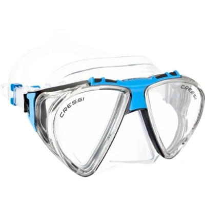 Imagen de Cressi Penta+ Mask Máscara y esnórquel, Unisex Adult, Transparente/Azul, Talla ÚNICA