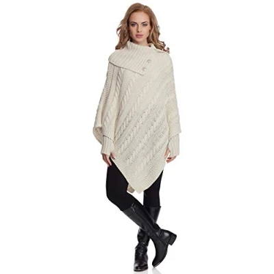 Imagen de Merry Style Poncho Mujer N4293 (Crema, One Size)