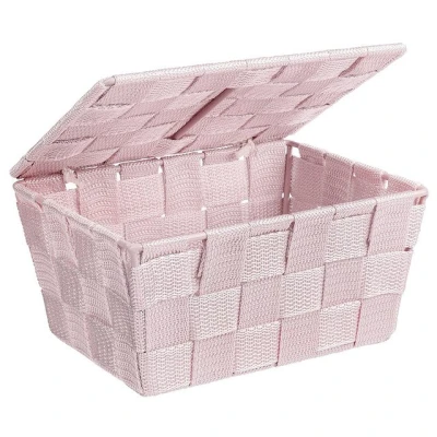 Imagen de Wenko Cesta para el baño Adria con Tapa Rosa