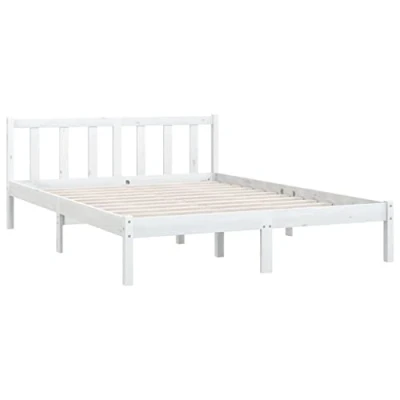 Imagen de vidaXL Estructura de Cama Dormitorio Habitación Muebles Mobiliario Cuarto Descanso Robusta Duradera Pequeña Doble UK 120x190 cm Madera Pino