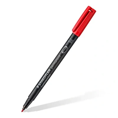 Imagen de Staedtler Juego de 6 lumocolors marcador Permanent 317 m, rojo, trazo 1 mm