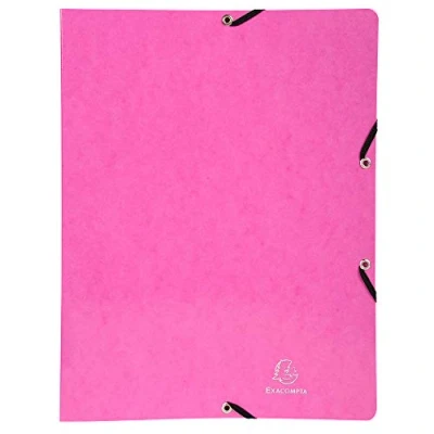 Imagen de A4 Fino 2 Carpeta Anillas 15mm Elástico Brillante Color Rosa