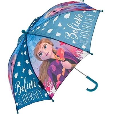 Imagen de Disney Frozen 45cm Auto 2 Paraguas Acampada y Senderismo Infantil, Juventud Unisex, Multicolor (Multicolor), Talla Única