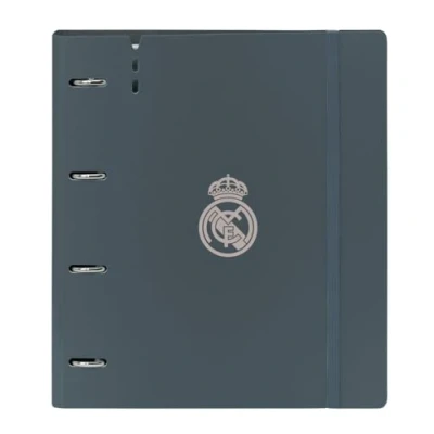Imagen de Safta REAL MADRID 3ª EQUIPACIÓN 24/25 Carpeblock con 4 Anillas de 35 mm, Recambio, 100 Hojas A4, Ideal para Niños Diferentes Edades, Cómoda y Versátil, Calidad Resistencia, 27x4x32 cm