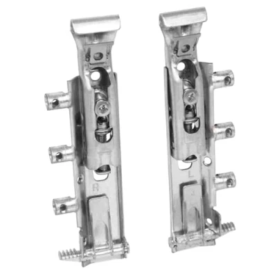 Imagen de Evotrade Par de ganchos fijación ajustables invisibles para muebles suspendidos DIN 68840 + kit pared