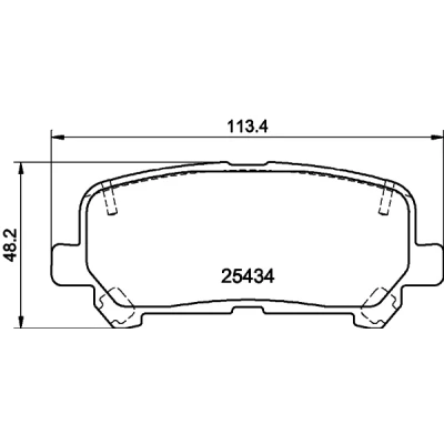 Imagen de HELLA 8DB 355 020 601 Juego de pastillas freno con contacto avisador desgaste tornillos pinza accesorios HONDA: Odyssey