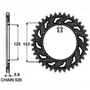 Imagen de SUNSTAR 1 3559 50 Rueda dentada para cadena
