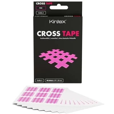 Imagen de Kintex Cross Tape, 3 colores, tamaños, o mixto, acupuntura, gatillo, punto de dolor, parche cuadriculado