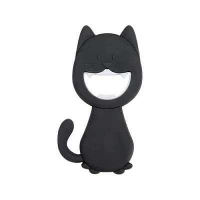 Imagen de Balvi abrebotellas Katy Color Gris En Forma de Gato Magnético Plástico PVC/Metal