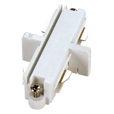 Imagen de Conector longitudinal SLV para riel monofásico, blanco