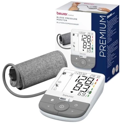 Imagen de Beurer BM 53 Tensiómetro de brazo, validado clínicamente, detección fibrilación auricular (FA) para la prevención accidentes cerebrovasculares, con indicador riesgo, 22 42 cm