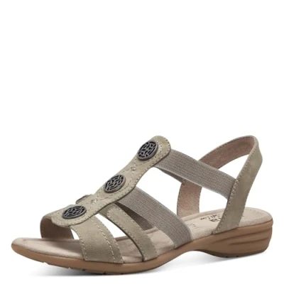 Imagen de Jana Softline 8 28165 42 701 Sage Sandalia Plana Cómodo Calzado Multiuso Diario Festivo Elegante, Mujer, Saga, 36 EU Ancho