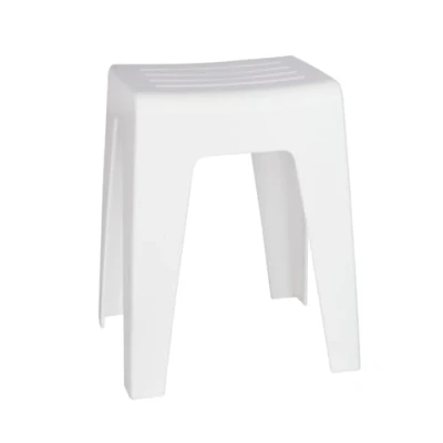 Imagen de WENKO Taburete baño Kumba Blanco Taburete, Asiento de salón