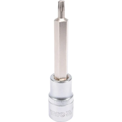 Imagen de YATO YT 04322 Piezas insertables de llave cubo Torx DIN3120 T27 Acero para herramientas, cromo vanadio