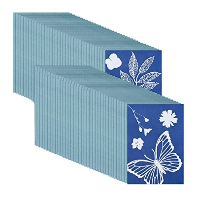 Imagen de 73 piezas Sunprint Paper Cyanotype Kit de papel Solar Drawing Sensitivity Printing
